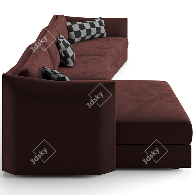 Trussardi Maryl Sofa: Elegant Luxury 3D model image 7