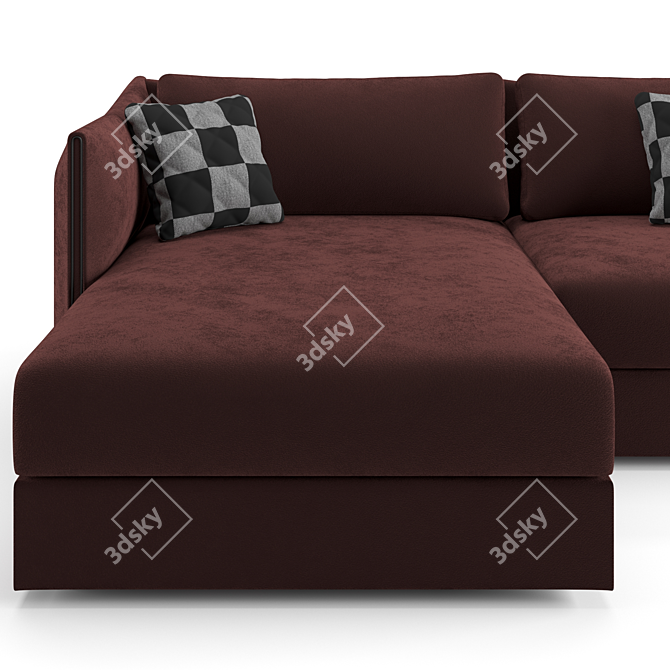 Trussardi Maryl Sofa: Elegant Luxury 3D model image 8