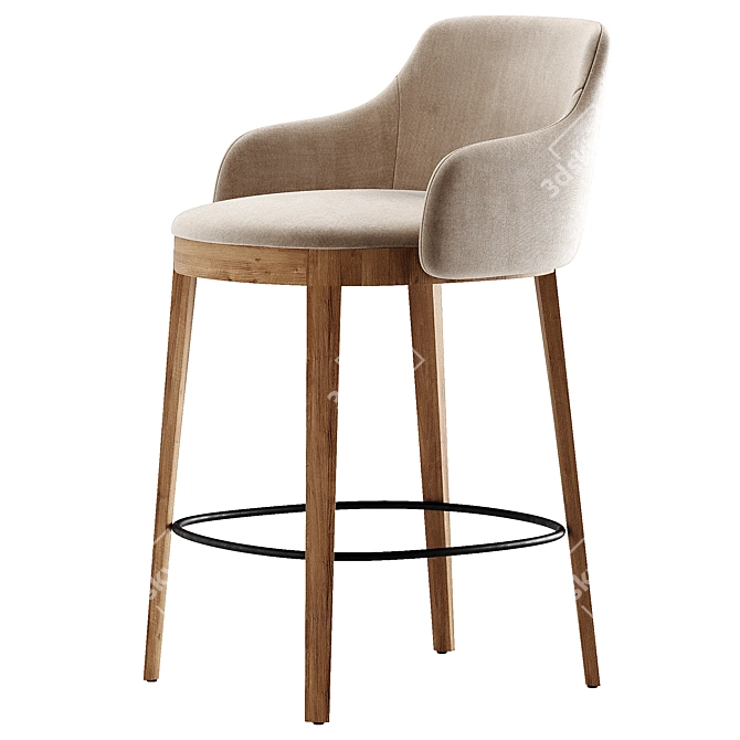 Contemporary Adel Chair Stool | Calligaris 3D model image 3