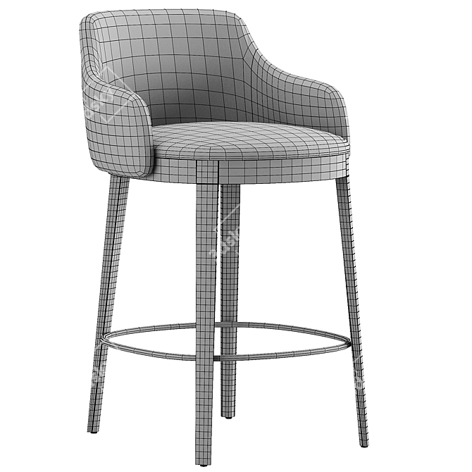 Contemporary Adel Chair Stool | Calligaris 3D model image 4