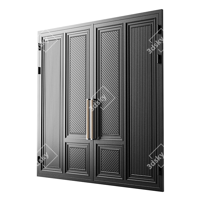 Modern Black Loft Gate 3D 3D model image 2