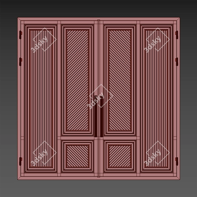 Modern Black Loft Gate 3D 3D model image 6