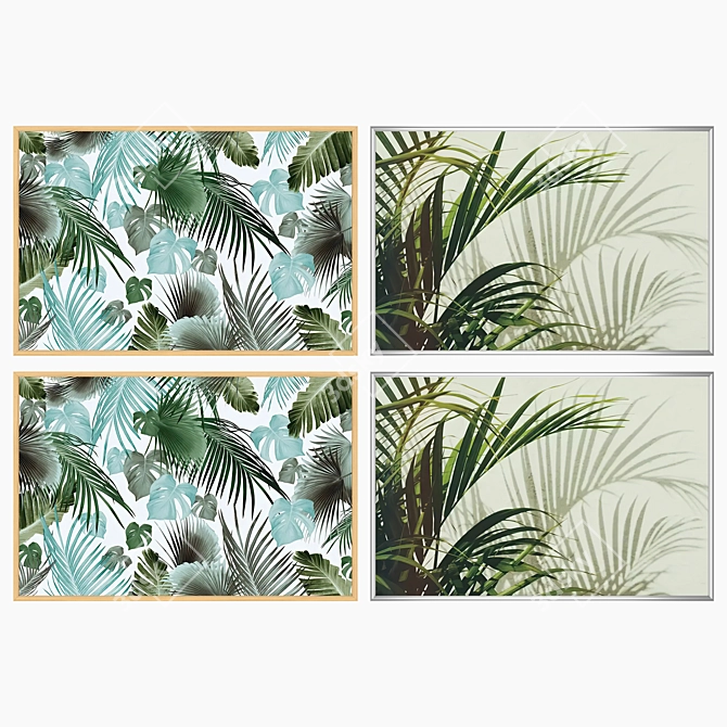 Wall Art Set with Frames 3D model image 3