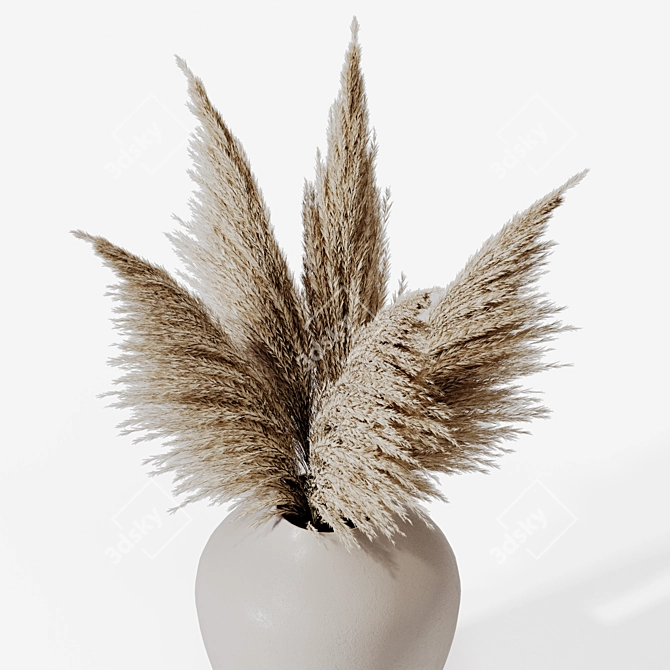 Pampas Vase 3D Model - Corona 3D model image 2