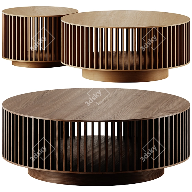 Sleek Giostra Coffee Tables 3D model image 1