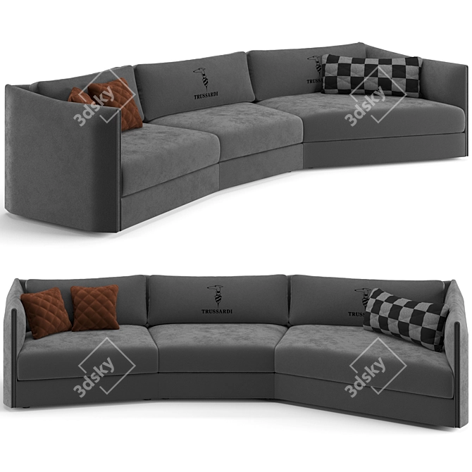 Luxury Trussardi Casa Maryl Sofa 3D model image 1