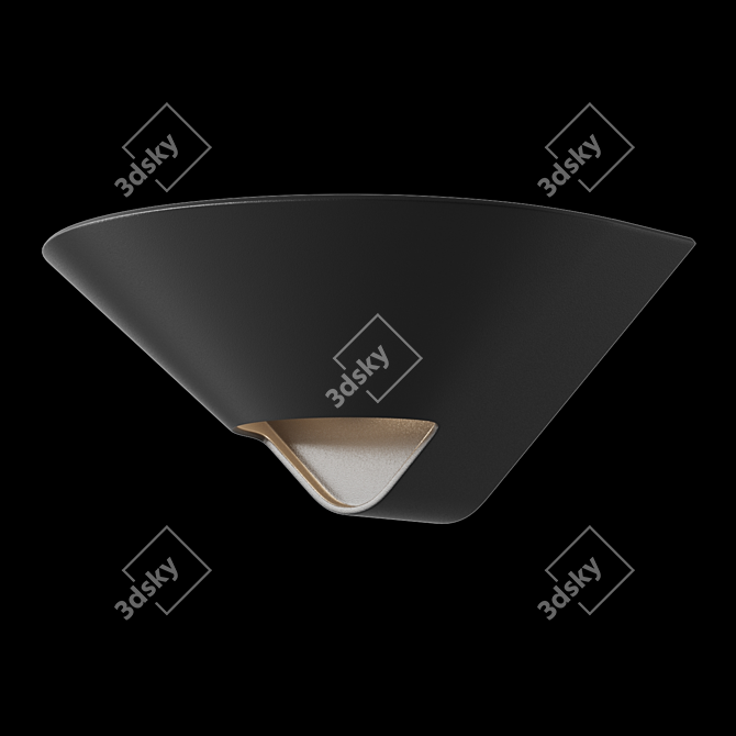  Contemporary LED Cone Wall Sconce 3D model image 4