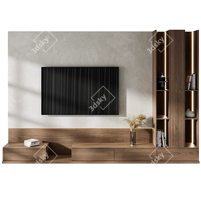 Modern TV Set 2015 Render 3D model image 1