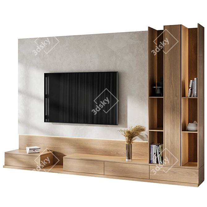 Modern TV Set 2015 Render 3D model image 2