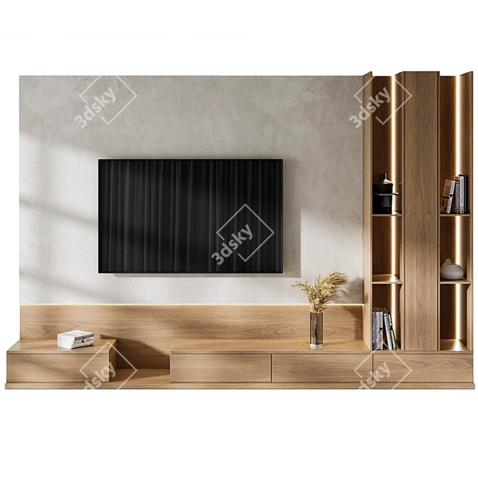 Modern TV Set 2015 Render 3D model image 4