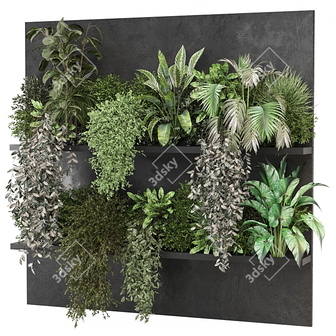  Indoor Wall Vertical Garden Set 1368 3D model image 1