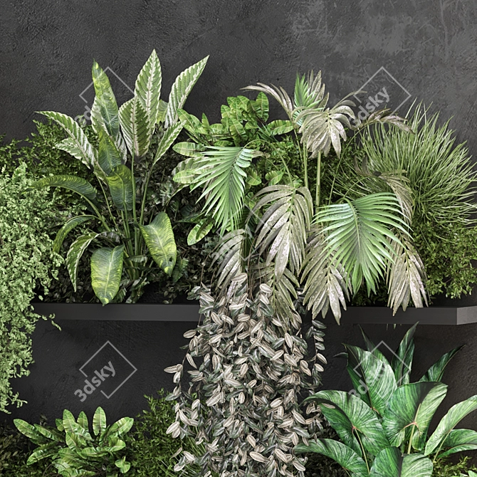  Indoor Wall Vertical Garden Set 1368 3D model image 2