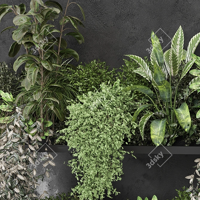  Indoor Wall Vertical Garden Set 1368 3D model image 4