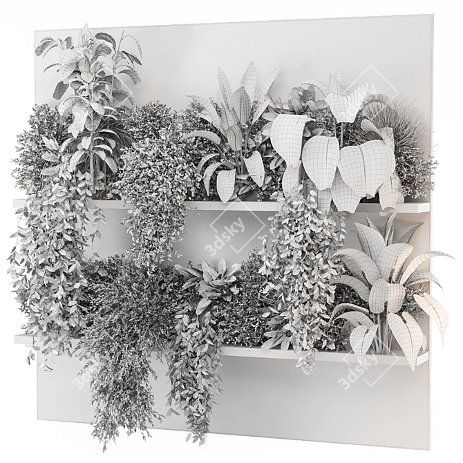  Indoor Wall Vertical Garden Set 1368 3D model image 5