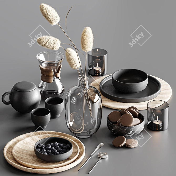 Kitchen Accessories Set 3D Model 3D model image 5