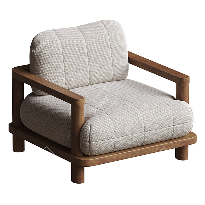 Chic San Rafael Lounge Chair 3D model image 1