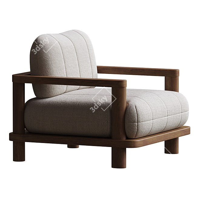 Chic San Rafael Lounge Chair 3D model image 2