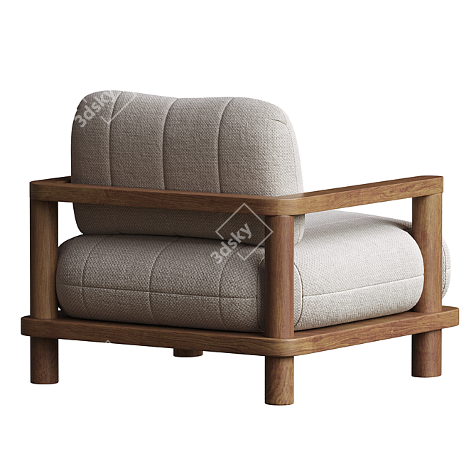 Chic San Rafael Lounge Chair 3D model image 3