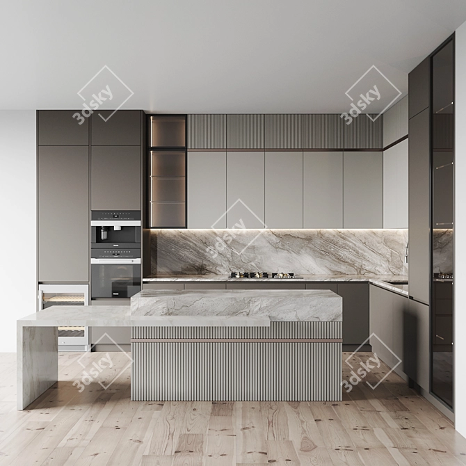 Modern Kitchen Appliances Set 3D model image 1