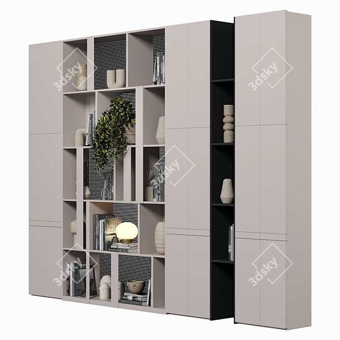 Modular Cabinet with Shelves 3D model image 2