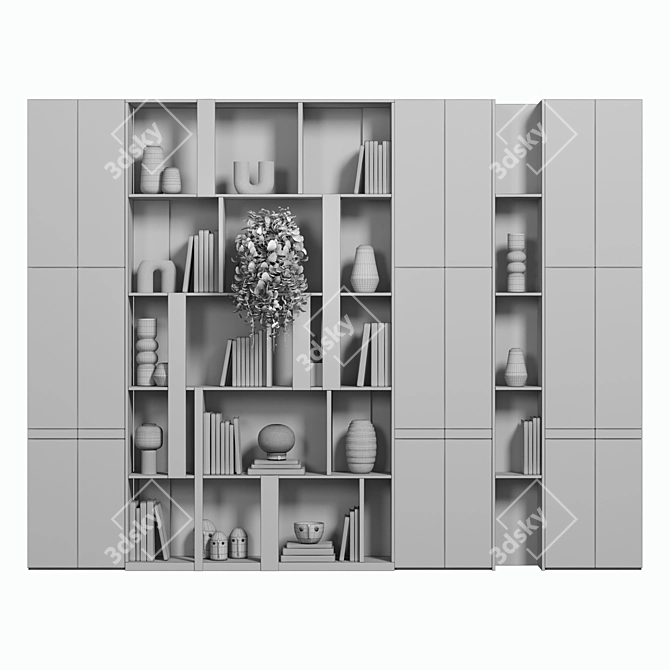 Modular Cabinet with Shelves 3D model image 4