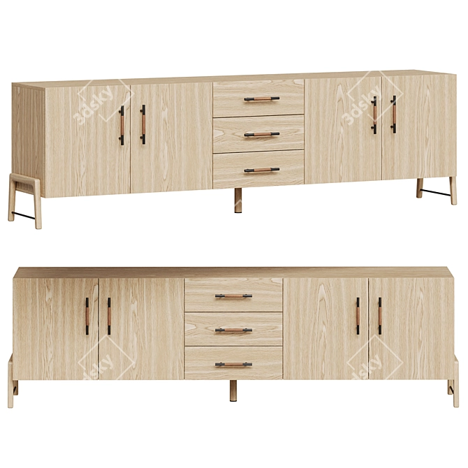  WEST ELM | Magnolia Media TV Console 3D model image 1