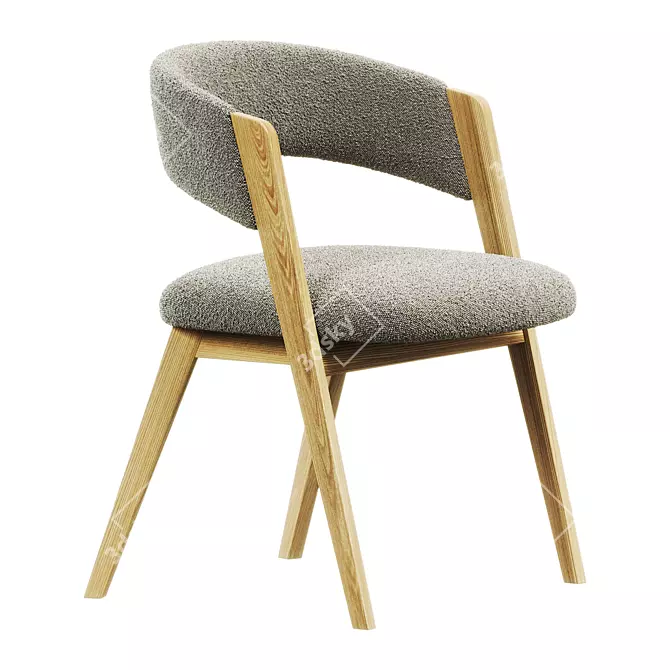 Sleek Kaya Dining Chair 3D model image 1