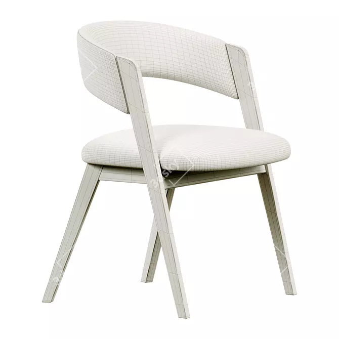 Sleek Kaya Dining Chair 3D model image 4