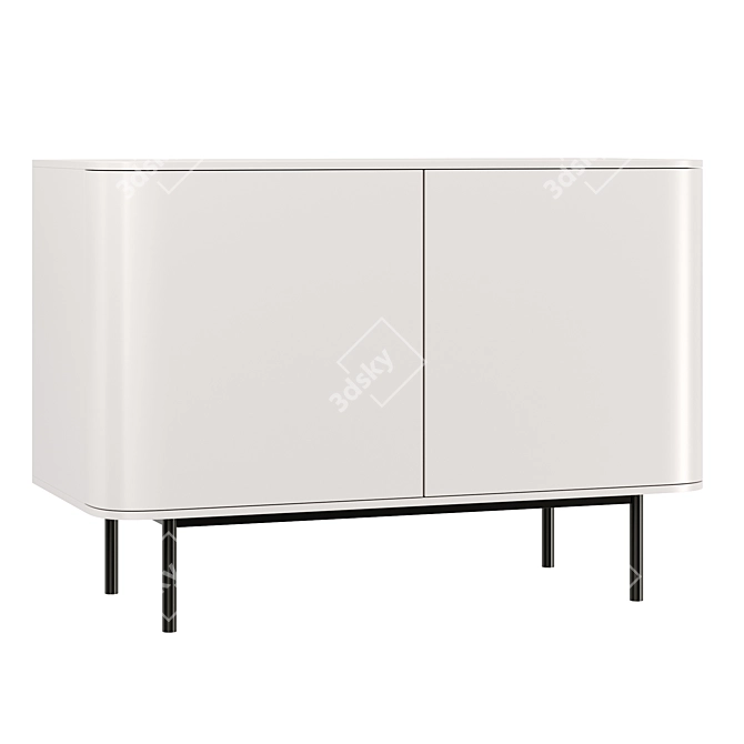 Modern Scandinavian style sideboard, 1060mm 3D model image 1