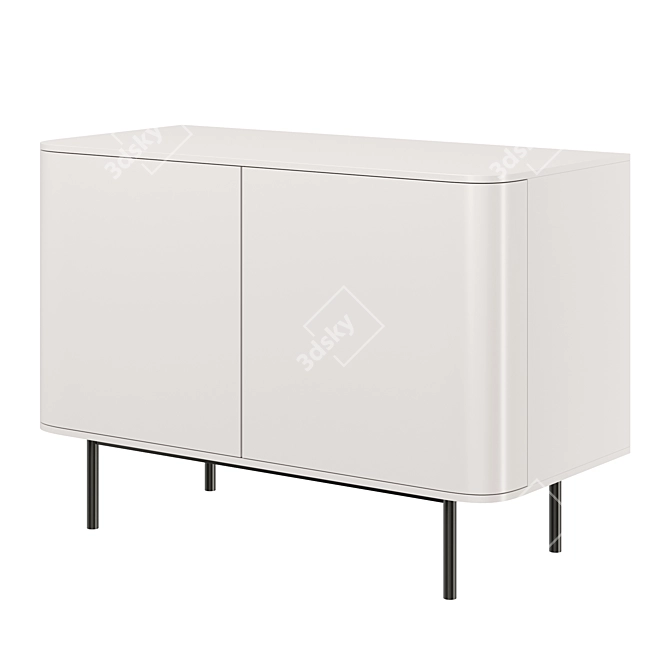 Modern Scandinavian style sideboard, 1060mm 3D model image 2