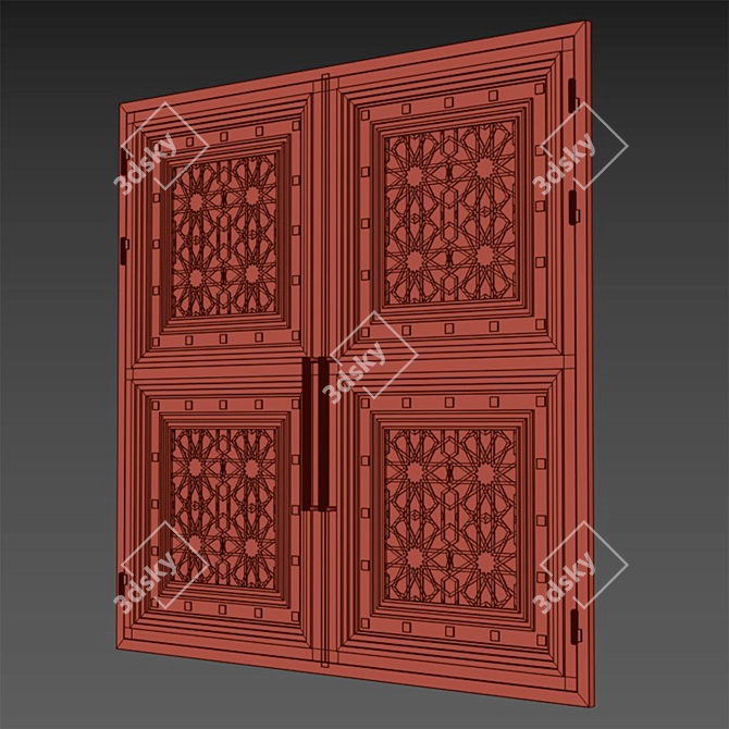 Corona Render Gate 023 Black 3D model image 5