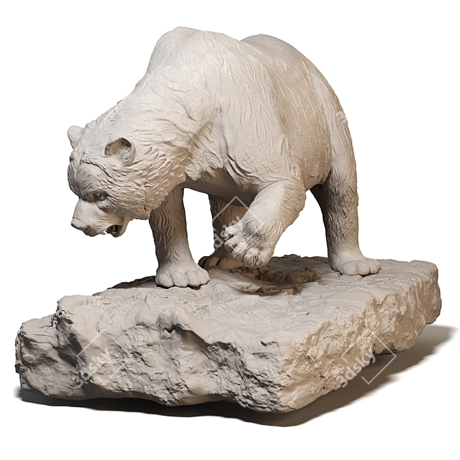 Bear Sculpture 3D Model 3D model image 7