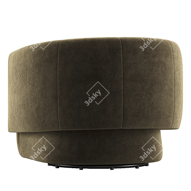 Elegant Hamlin Swivel Chair 3D model image 6