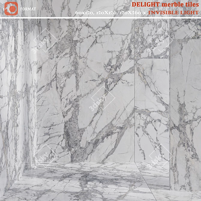 Invisible Light Marble Tiles: DELIGHT 3D model image 1