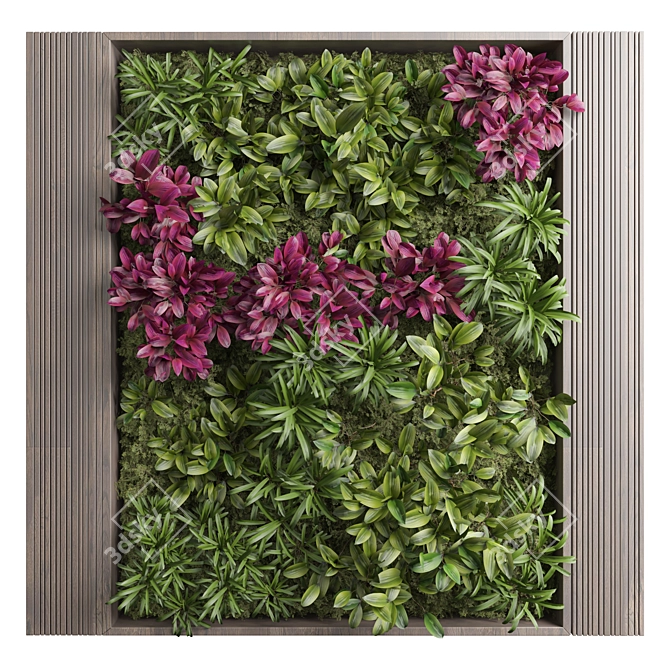 Green Wall Pack 36 Facade 3D model image 1