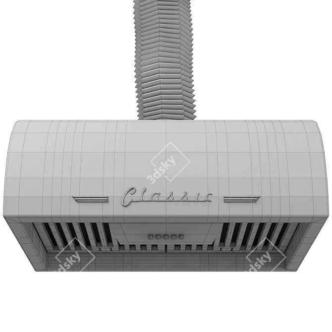 Retro Elegance Range Hood 3D model image 4