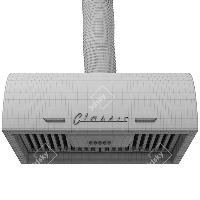 Retro Elegance Range Hood 3D model image 5