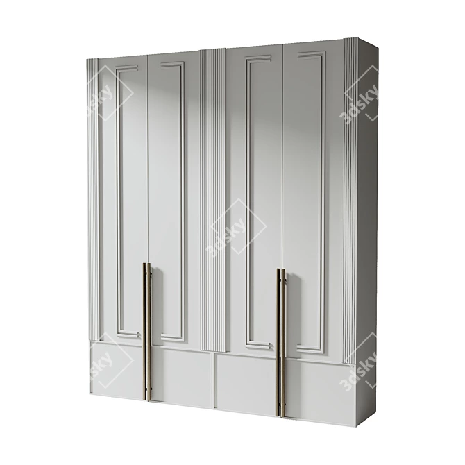 Modern Wardrobe Design 3Ds Max 3D model image 2