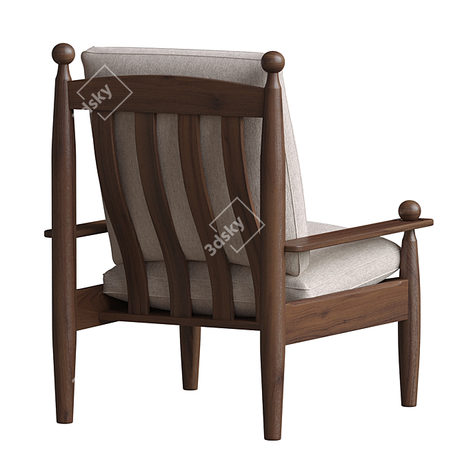 Sleek Contemporary Lex Armchair 3D model image 4