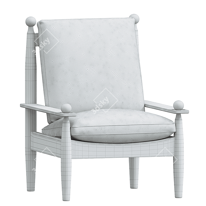 Sleek Contemporary Lex Armchair 3D model image 5