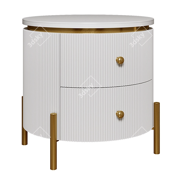 Woodenkors Caramel Strong Bedside Table 3D model image 1