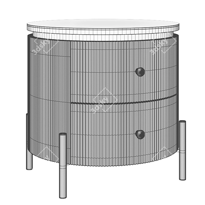 Woodenkors Caramel Strong Bedside Table 3D model image 2