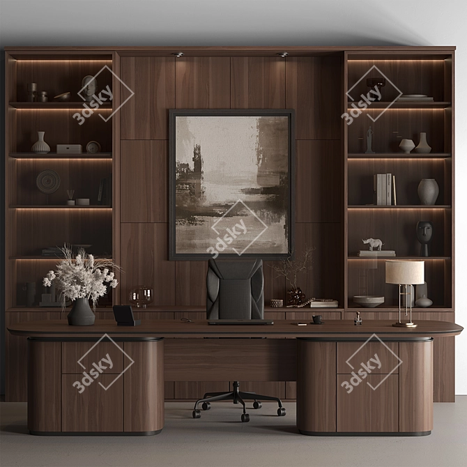 Executive Boss Desk 667 3D model image 1