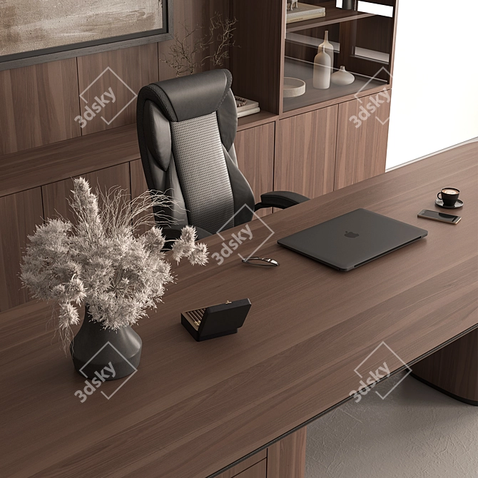 Executive Boss Desk 667 3D model image 4