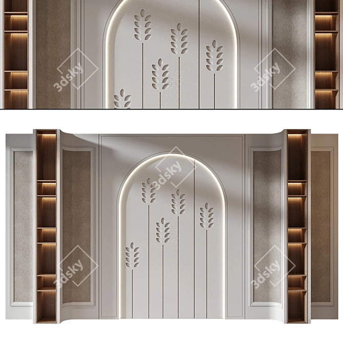 Modern 3D Wall Panel Design 3D model image 3