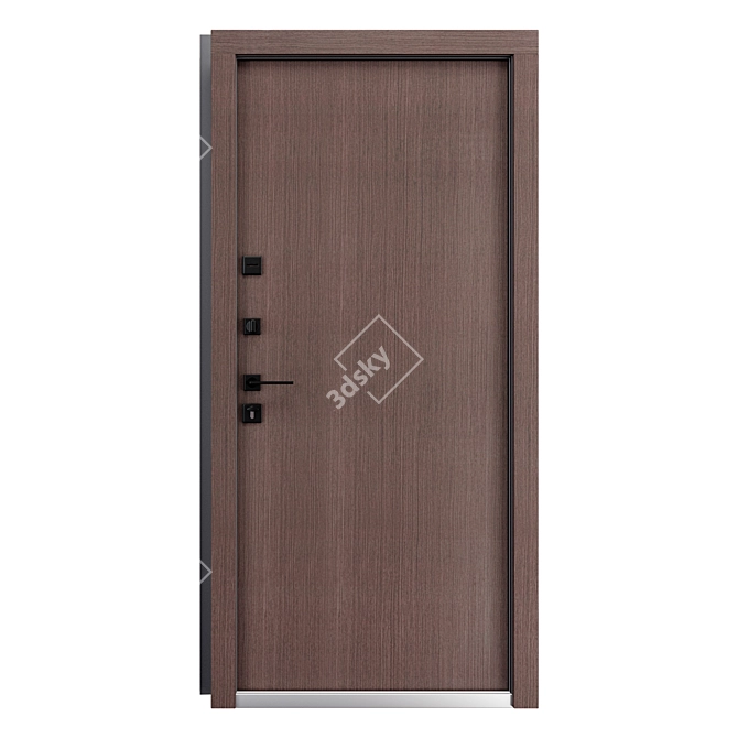 Oscar Metal Entry Door, 900x2050mm 3D model image 6