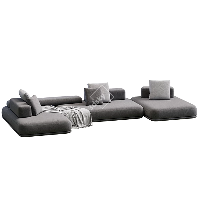 Modern Flat Sofa Design | Como 3D model image 2