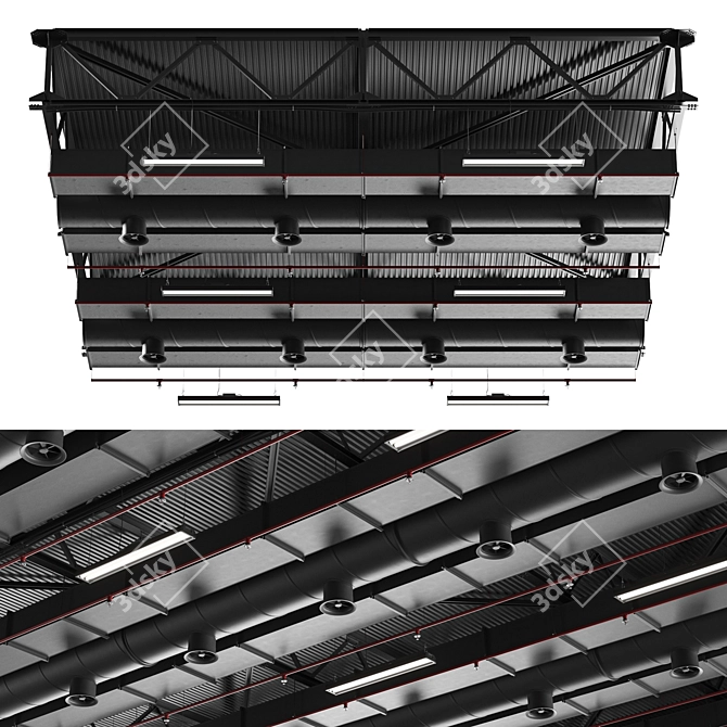 Seamless Ventilation System Set 3D model image 2