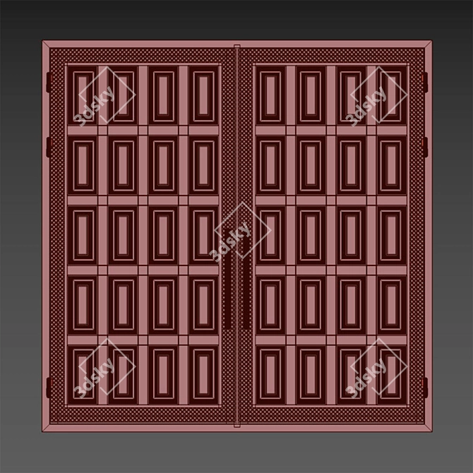 Modern Black Gate 3D Model 3D model image 6