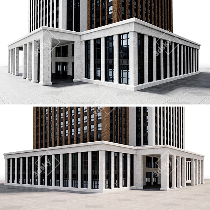 Skyscraper 3D Model Exterior Pack 3D model image 3